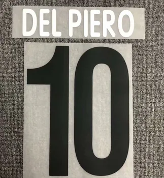 Retro 2002-2003 #10 DEL PIERO #11 NEDVED Nameset Imprimare Fier de Transfer Insigna