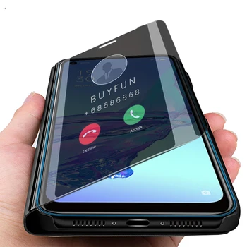 Smart mirror flip telefon protecție acoperă pentru oppo a53 53, 53a 6.5
