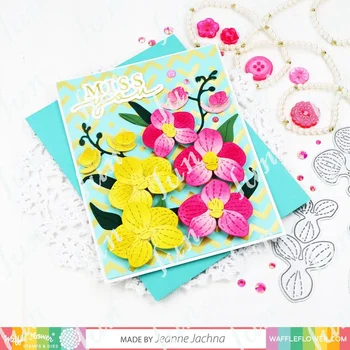 Sosire New Flori de Orhidee Tăiere de Metal Moare Șabloane DIY Scrapbooking Meserii de Hârtie Card Fericit Plan Cadou de Decor lucrate Manual Face