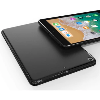 Tableta rezistenta la socuri Caz Pentru Apple iPad 5 6 9.7 2017 2018 5-a a 6-a Generație Flexibil Silicon Moale Coajă Negru Capac Spate