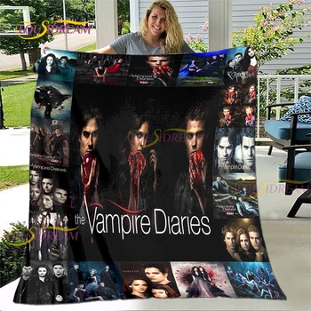 The Vampire Diaries Pătură TV Pătură Flanel Pătură Super Moale din Fleece Paturi pentru Dormitor cu Canapea Canapea de lenjerie de Pat Cadou