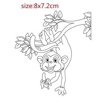 Timbru clar și Meatl Tăiere Mor Animale maimuta Transparent DIY Garnituri din Silicon Scrapbooking Card de Decor