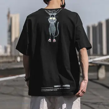 Vara Print T-shirt pentru Bărbați Jumătate Maneca Tricou Brand de Moda de Moda Streetwear Liber Japonia Stil Oversize Top Barbati 2022
