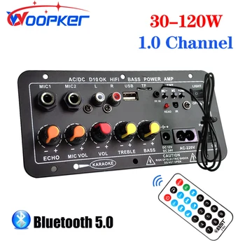 Woopker Bord Amplificator Bluetooth AUX USB de Card TF 30-120W pentru 4 Ohm 40W Vorbitor 110V 220V 12V 24V Audio Amp Module pentru Subwoofer