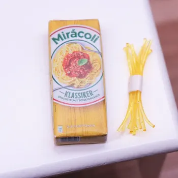 1:12 Casă De Păpuși În Miniatură Spaghete Cu Cutie De Ambalare Model Bucătărie Alimente Accesor Pentru Papusa Casa Decor Copii Pretinde Alimente Jucării