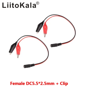 1/2 BUC 2 clemă 1 de sex Feminin DC Conector Adaptor 25CM Wire DC 5.5*2.1 mm Clipuri Crocodil de Testare Conduce
