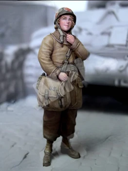 1/48 Scară de Rășină Figura Model de Kit de al doilea RĂZBOI mondial Armata americană Domeniul Asistentă medicală de sex Feminin Micro Scena Layout Nevopsite Neasamblate Jucării DIY