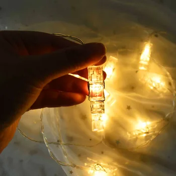 1,5 M Foto Clip Șir LED Lumini în aer liber Baterii Zână Ghirlanda Decor Lumină Festival Petrecere Acasă, în Camera Lampă Consumabile