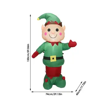 1,5 M Moș Crăciun Gonflabil Papusa Stralucitoare Elf Crăciun Fericit Decoratiuni În Aer Liber De Anul Nou 2023 Decor De Craciun Pentru Copii Cadouri De Jucărie