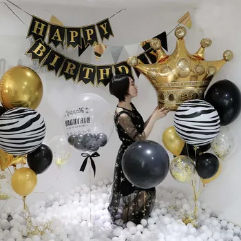 10 16 18 20 30 40 50 60 70 80 Ani copil Adult petrecerea de Ziua coroana de aur Număr de Baloane set aniversare Decoratiuni Consumabile
