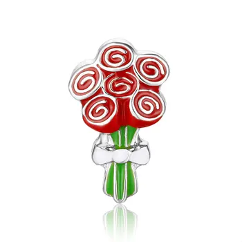 10buc Dragoste Red Rose Flori plutitoare farmecele pentru a Trai sticlă medalion