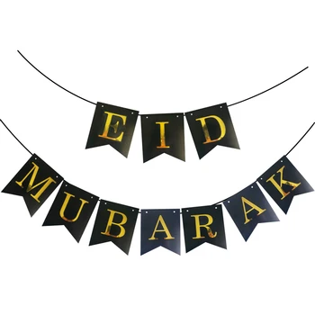 10buc Eid Mubarak Hârtie Banner Eid al-Fitr Ramadan Petrecere Mubarak Musulmane Islamice Festival Petrecere Acasă Pentru Decorare DIY Consumabile