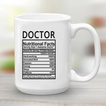 15 oz Un Doctor Bun Cana de Cafea Mare și Alb Ceramic Ceașcă de Ceai Cana Spitalul Clinic de Birou Cana de Cafea