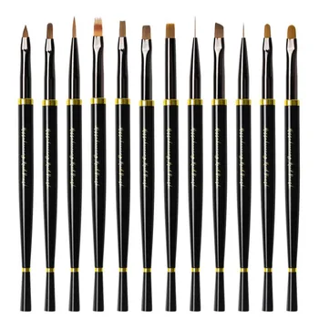 1buc Unghii Model Unghii Pictura Pen Sculptură Perie Acrilice, Pensule Gel UV Builder Prelungire de Acoperire Desen Creion DIY