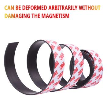 1M/lot Magnet de Cauciuc 10*1.5 20*1.5 30*1.5 Mm Auto-Adeziv Flexibil Bandă Magnetică Magnet de Cauciuc Banda de Latime 39.37 inch