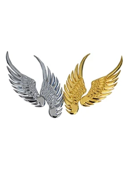 1pair Auto Motociclete Auto Corpul Autocolant 3D Vultur Aripi de Înger de Aur de Moda de Argint Aluminiu Autocolante Auto Decor Exterior