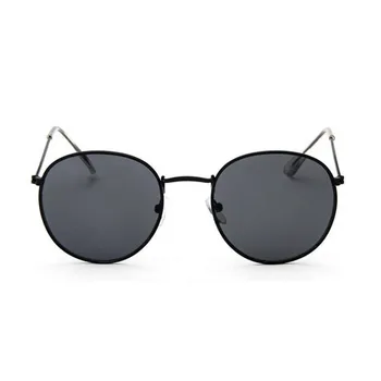 2018 Retro Rotund ochelari de Soare pentru Femei Brand Designer de Bărbați Ochelari de Soare Pentru Femei Aliaj Oglindă ochelari de Soare de sex feminin oculos de sol UV400