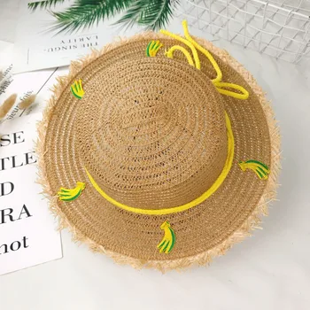 2020 Nou Copil Pălărie Copii Vara Pălărie De Paie Copii Panama Beach Capac Pălărie De Soare Pentru Fete Baieti Os