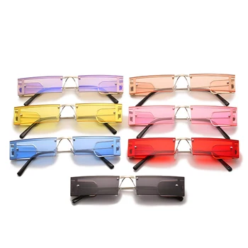 2021 Noua Moda Dreptunghi ochelari de Soare Femei Barbati Brand Design fără ramă Ochelari de Soare Barbati Stil Lux Cadru Metalic Ochelari de soare UV400