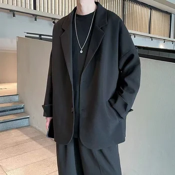 2022 Bărbați coreean Costum Casual, Jachete de Moda Strat Afânat Simplu Sacouri Frumos Stil Britanic Vest-stil de Haine M-2XL