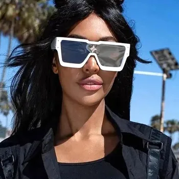 2022 Noi Supradimensionate Pătrat ochelari de Soare Vintage, Designer de Moda pentru Femei Diomand Flowert Ochelari de Soare Nuante Mare UV400