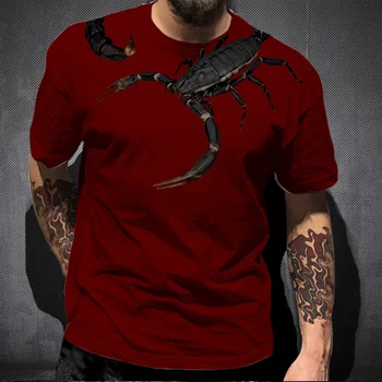2022 vara animale scorpion moda t-shirt scorpion imprimare 3d unisex rece t-shirt amuzant scorpion maneci scurte