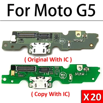 20buc/Lot, Pentru Motorola Moto G5 XT1672 XT1676 USB Conector Încărcător de Bord Doc de Încărcare Port Cablu Flex Piese de schimb