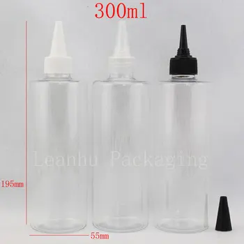 300ml Gol Clar Cosmetice Llotion Sticle de Plastic Cu poftă de mâncare de Top Capac 10 oz Adeziv Sticla de E-Lichid Containere de Ambalare Sticle