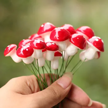 30Pcs Roșu Multi-colorate Spuma de Ciuperci Miniaturi pentru Zână Gradina DIY Peisaj Decorativ Ciuperci Figura Decorative