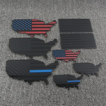 3D negru de Aluminiu American Emblema Decal Parte statele UNITE ale americii Flag Harti Autocolante pentru masini Camioane Motociclete SUV din Spate Coada Portbagaj Insigne Styling