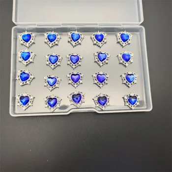 3D, Sclipici, Strasuri Unghii Farmece de Lux Pietre de Diamant Planeta/Forma de Inima Bijuterii de Unghii Shing Aliaj de Cristal Pentru Unghii Ornament