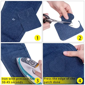 4 buc Cot Patch-uri de Blugi de Fier Pe Patch-uri de Reparație DIY Pantaloni Genunchi Denim Patch pentru Jean de Îmbrăcăminte Cusut Tesatura Accesoriu 12.5*9.5 cm