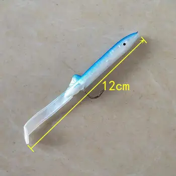 5 buc/Pachet 12cm/4.2 g PVC Pescuit Nada Ușor, Rezistent la Impact Artificială a rezervelor de Anghilă Momeala de Pescuit, Accesorii pentru Pescuit la Mare