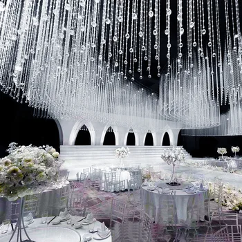 5M Transparent Acrilic Șirag de mărgele de Cristal Cortina de Interior, Decorațiuni interioare de Lux de Nunta de Petrecere Fondul Decor Consumabile
