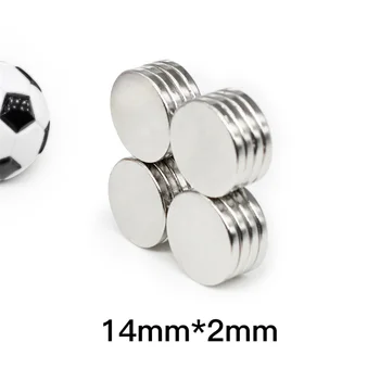 5~200PCS 14x2mm Subțire Magneți din Neodim Puternic 14mm x 2 mm, Rotunde cu statut Permanent Magnet 14*2mm Puternic N35 magneți