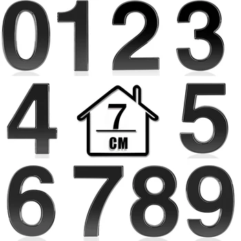 7cm Ușa Casei Numere Autocolante 3D Poștală Numere de Semne 0-9 autoadezive pentru Casa Apartament Birou, Camera de Hotel Poștală Semne