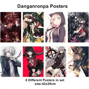 8 BUC/LOT Anime Danganronpa Poster autocolant Jucărie Comice Poza Perete Postere
