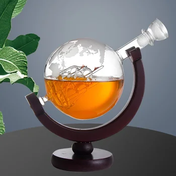 850mL Whisky Glob Decantor pentru Bourbon Vodcă Pahar de Vin Dozator Harta Lumii Distribuitor de Lichior Om Femeile Bar Banchet Cadou