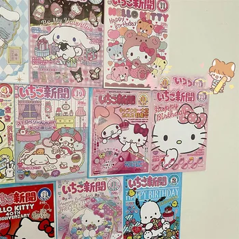 9Pcs Kawaii Sanrios Drăguț Poster Kitty Kuromi Melodia Mea Cinnamoroll Anime Autocolante de Perete Dormitor Apartament Autocolante Decorative pentru Cadouri