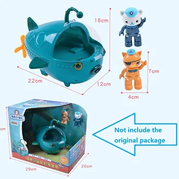 Autentic Octonauts PUG Jucării Figura Anime Baie Jucărie Amphibiou Ceasul Canotaj Jucărie Lipitori Kwazii Barcă cu Vâsle Copii Cadou