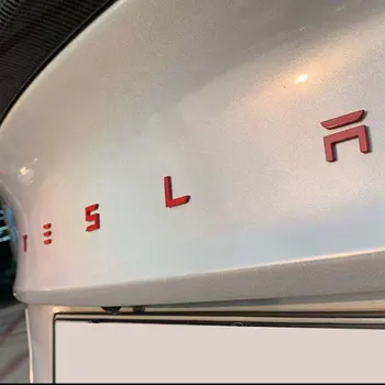 Autocolant auto Pentru TESLA Model 3 Y acoperi logo-ul Coada logo-ul Tesla engleză Emblema modificarea model X S Capacului Portbagaj Spate Logo-ul de Accesorii