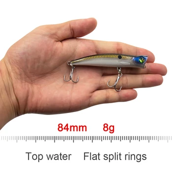Banshee Topwater Lures 84mm 8g Popper Atrage Momeală Artificială de Pescuit Bas Wobblere pentru Stiuca Crankbait Accesorii de Pescuit