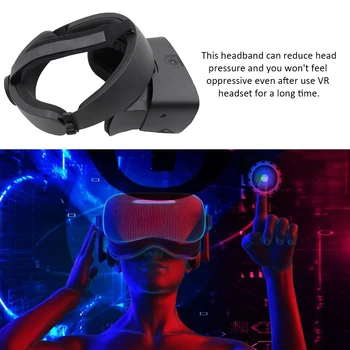 Bentita Cap Curea Negru Pliabil Reduce Presiunea Reglabil Lungime de Jocuri de noroc din Piele PU cu Cască VR, Accesorii Pentru Oculus Rift S