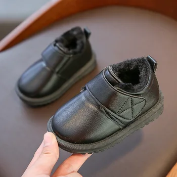 Băieții Glezna Cizme De Moda Pentru Copii Pantofi De Piele Toamna Iarna Bumbac Cizme Pentru Copii Mici Mijlocii Copii Caldă Pentru Elevi Gradinita