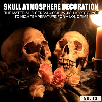 Ceramice Imitație De Craniu Uman Halloween Semineu Decor Groapă De Foc Craniu, Interesant De Grătar În Aer Liber, Foc De Tabara Decor