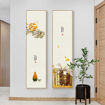 Chineză Stil Peisaj Arta de Perete Tradiție Panza Pictura Postere si Printuri Poze de Perete Pentru Camera de zi Studiu Culoar Decor