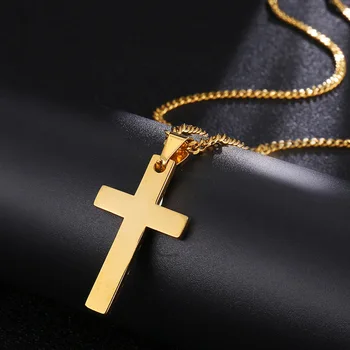 Christian Crucea Pandantiv Colier Barbati Colier Noua Moda de Metal Religioase Amuleta Pandantiv Accesoriu de Petrecere Bijuterii