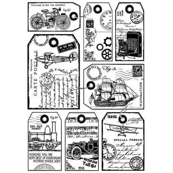 CLAR TIMBRU de carte poștală DIY Album album Carte ambarcațiuni de hârtie silicon role de cauciuc transparent timbre 1109
