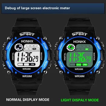 Copil Ceas Digital Cu Led Pentru Baieti Sport În Aer Liber Conta În Jos Cronometru Multifuncțional Ceas Rezistent La Apa