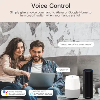 CoRui Tuya Wifi Smart Switch Supporte 2-way Control 16A Timer, Comutator Wireless Smart Home Automation Funcționează cu Alexa de Start Google